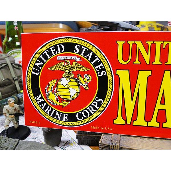 ミリタリーバンパーステッカー　（U.S.マリーンエンブレム）　アメリカ雑貨　アメリカン雑貨　車　シール　ブランド |  | 01