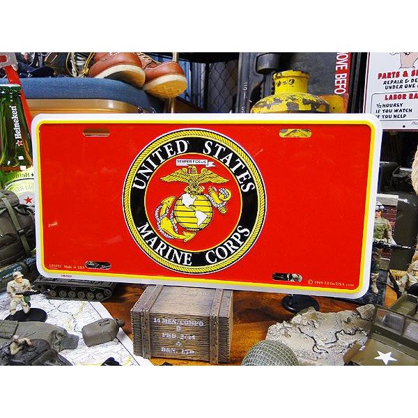 U.S.マリーン　ミリタリーライセンスプレート　（マリーンロゴ）　アメリカ雑貨　アメリカンな雑貨屋さん　ミリタリー | アメリカン レトロ
