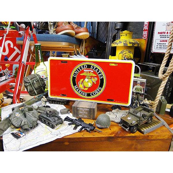 U.S.マリーン　ミリタリーライセンスプレート　（マリーンロゴ）　アメリカ雑貨　アメリカンな雑貨屋さん　ミリタリー | アメリカン レトロ | 01