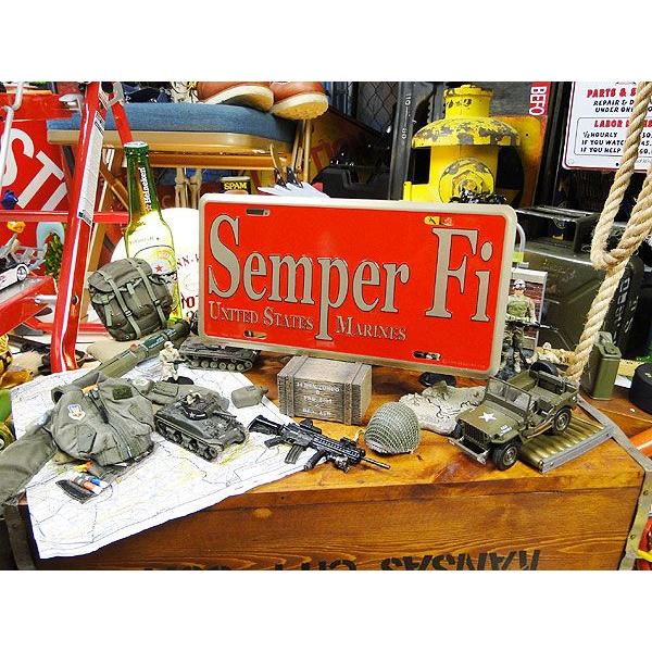 U.S.マリーン　ミリタリーライセンスプレート　（センパーフィ）　アメリカ雑貨　アメリカンな雑貨屋さん　ミリタリー | アメリカン レトロ | 01