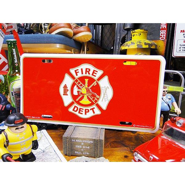 ファイヤーデプト　ライセンスプレート アメリカ雑貨 アメリカン インテリア 壁飾り おしゃれな雑貨屋さん 通販 ガレージ | 