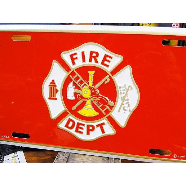 ファイヤーデプト　ライセンスプレート アメリカ雑貨 アメリカン インテリア 壁飾り おしゃれな雑貨屋さん 通販 ガレージ |  | 01