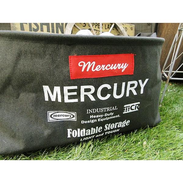 マーキュリー　キャンバスバケツ　オーバル　（ブラック）　■ アメリカ雑貨 アメリカン雑貨　MERCURY　ゴミ箱　収納　アウトドア　男前 | MERCURY | 02