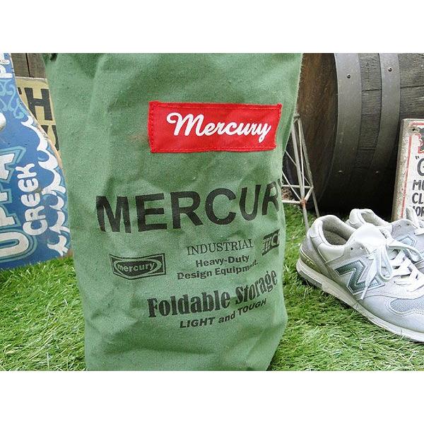 マーキュリー　キャンバスバケツ　Mサイズ　（カーキ）　■ アメリカ雑貨 アメリカン雑貨　MERCURY　ゴミ箱　収納　アウトドア　男前 | MERCURY | 02