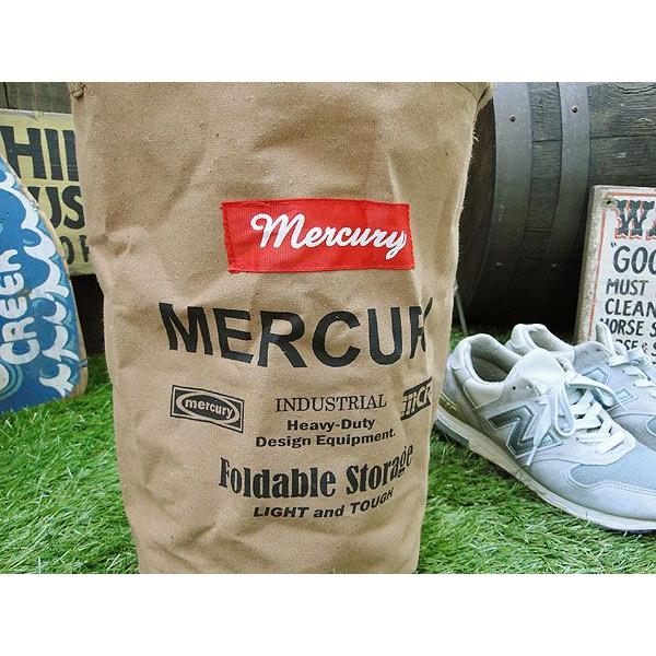 マーキュリー　キャンバスバケツ　Mサイズ　（ブラウン）　■　アメリカン雑貨　アメリカ雑貨　MERCURY　ゴミ箱　収納　アウトドア　男前 | MERCURY | 02