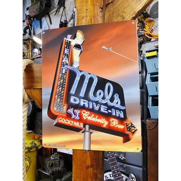 ★稀少な絶盤品★ メルズドライブイン　U.S.ヘヴィースチールサイン ■ アメリカン雑貨 アメリカ雑貨 ティンサイン ミッドセンチュリー | アメリカン レトロ