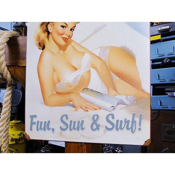 ピンナップガール　パシフィックビーチ　U.S.ヘヴィースチールサイン アメリカ雑貨 アメリカン雑貨 | アメリカン レトロ | 02