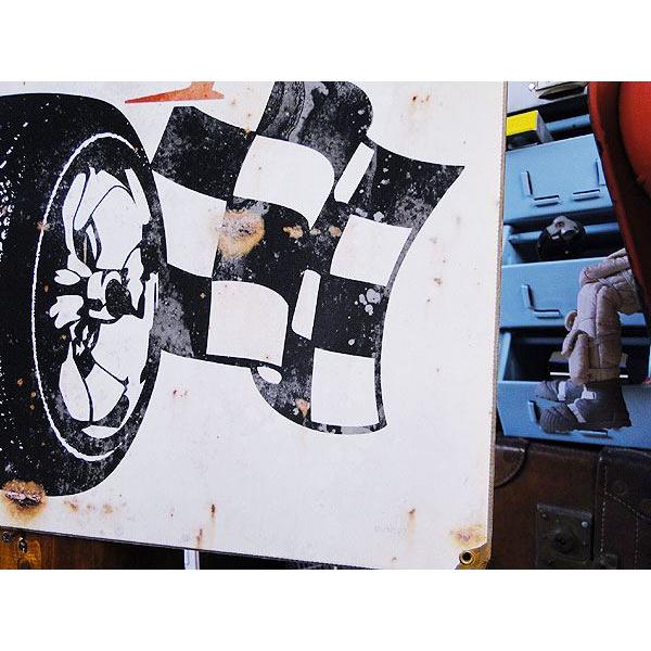 ダンロップ　チェッカーフラッグ　U.S.ヘヴィースチールサイン アメリカ雑貨 アメリカン雑貨 サインプレート ティンサインボード | アメリカン レトロ | 03