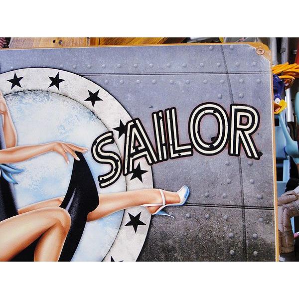 ピンナップガール　ハローセーラー　U.S.ヘヴィースチールサイン アメリカン雑貨 アメリカ雑貨 サインプレート 通販 インテリア |  | 03