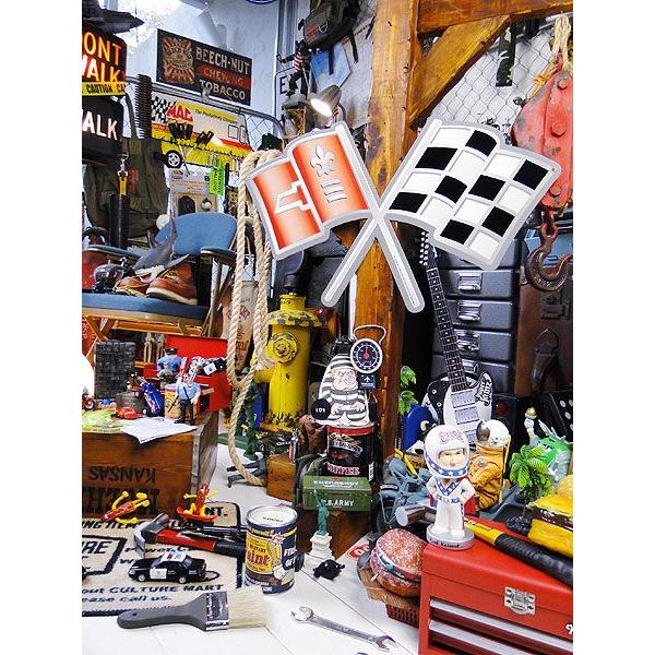 シボレー・クロスフラッグのU.S.ヘヴィースチールサイン アメリカ雑貨 アメリカン雑貨 サインプレート ティンサインボード | アメリカン レトロ | 05