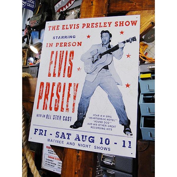 エルヴィス・プレスリー オン・ステージ　ブリキ看板 アメリカ雑貨 アメリカン雑貨 サインプレート | 