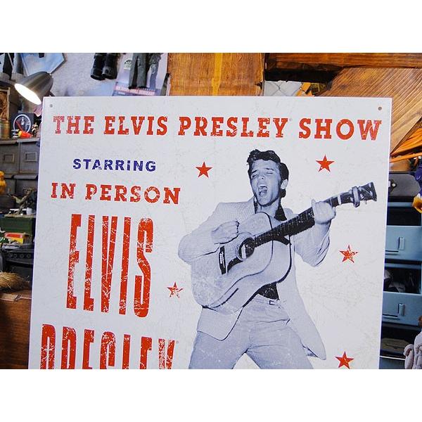 エルヴィス・プレスリー オン・ステージ　ブリキ看板 アメリカ雑貨 アメリカン雑貨 サインプレート |  | 01