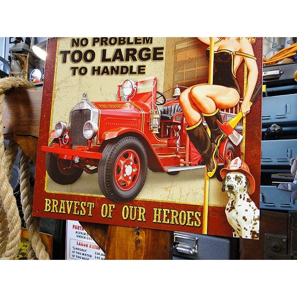 ファイヤーマン　ピンナップガール　ブリキ看板 アメリカ雑貨 アメリカン雑貨 | アメリカン レトロ | 02