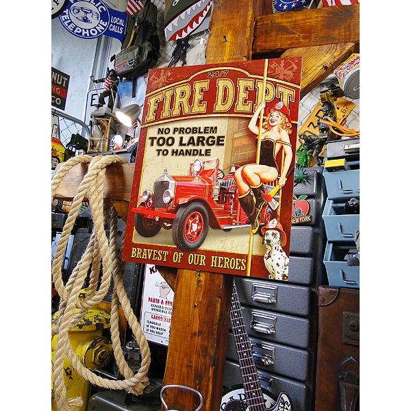 ファイヤーマン　ピンナップガール　ブリキ看板 アメリカ雑貨 アメリカン雑貨 | アメリカン レトロ | 03