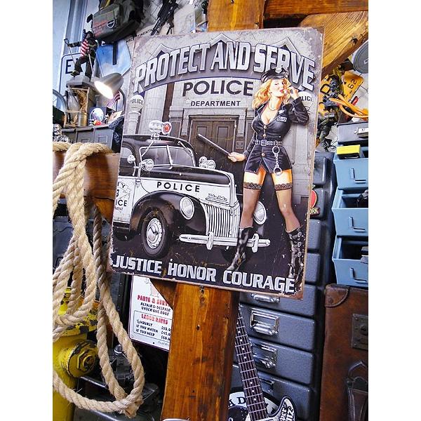 ポリス　ピンナップガール　ブリキ看板　■ アメリカン雑貨 アメリカ雑貨 | アメリカン レトロ | 03