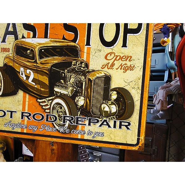 ラストストップ　ホットロッド・リペア　ブリキ看板　■ アメリカン雑貨 アメリカ雑貨 |  | 01