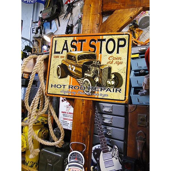 ラストストップ　ホットロッド・リペア　ブリキ看板　■ アメリカン雑貨 アメリカ雑貨 |  | 03