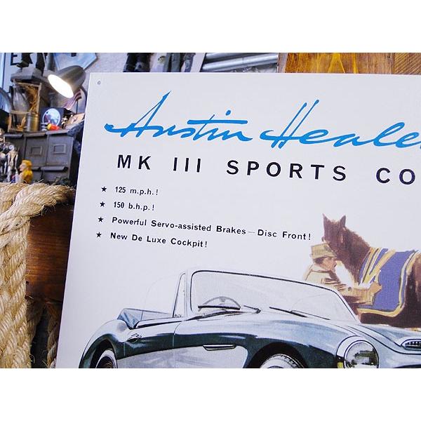 オースチン　ヒーレー3000　マーク3　ブリキ看板　アメリカン雑貨 アメリカ雑貨 |  | 02