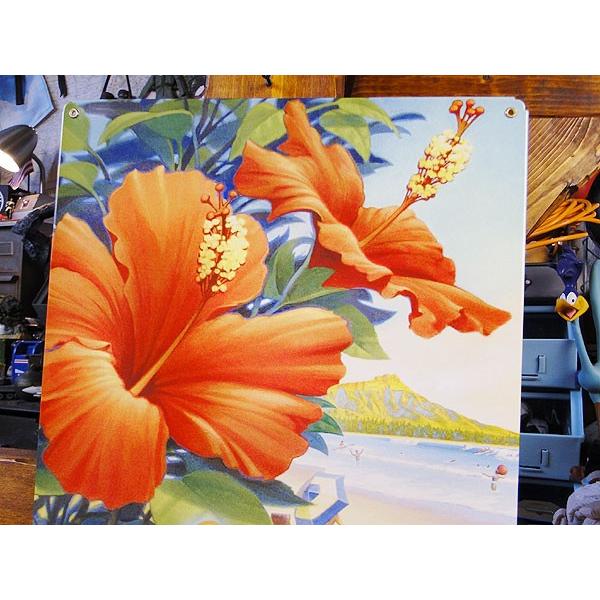 ハワイ　U.S.ヘヴィースチールサイン　（ハイビスカス）　アメリカ雑貨　アメリカン雑貨 | アメリカン レトロ | 01