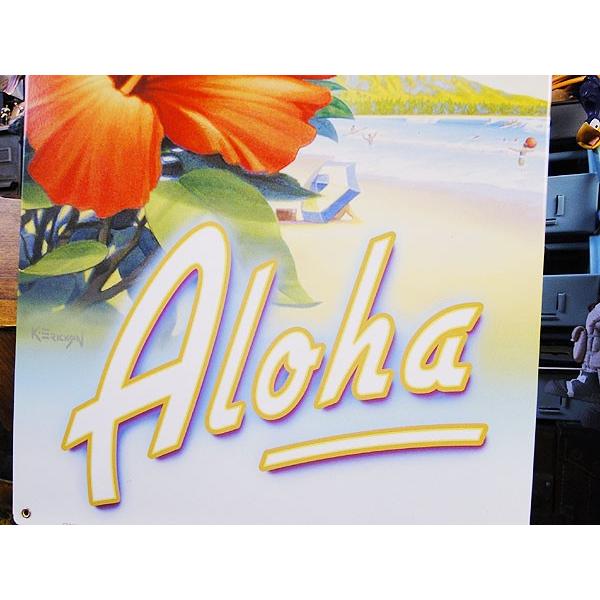 ハワイ　U.S.ヘヴィースチールサイン　（ハイビスカス）　アメリカ雑貨　アメリカン雑貨 | アメリカン レトロ | 02