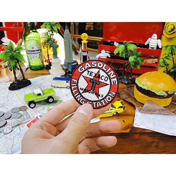 テキサコ　ワッペン　（ラウンド）　アメリカ雑貨　アメリカン雑貨　おしゃれ　アイロン　ブランド　アメリカ　ロゴ　キャラクター　通販 |  | 01