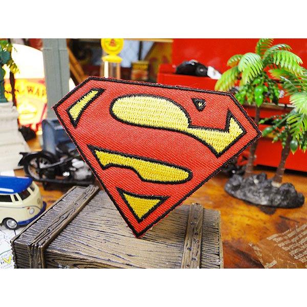 キャラクターワッペン　（スーパーマン）　アメリカ雑貨 アメリカン雑貨　キャラクター　アメキャラ　通販　英文字　ミニ | 