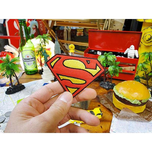 キャラクターワッペン　（スーパーマン）　アメリカ雑貨 アメリカン雑貨　キャラクター　アメキャラ　通販　英文字　ミニ |  | 01
