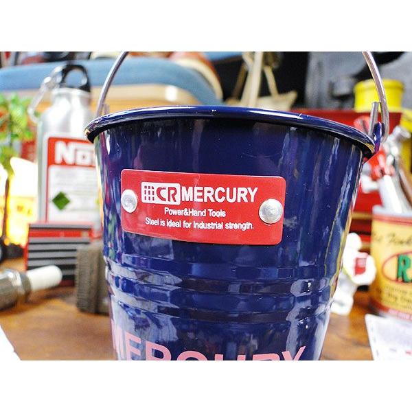 マーキュリーミニバケツ　（ネイビー）　■　アメリカン雑貨　アメリカ雑貨　MERCURY　おしゃれ　男前　生活雑貨　小物入れ　ペンスタンド | MERCURY | 01