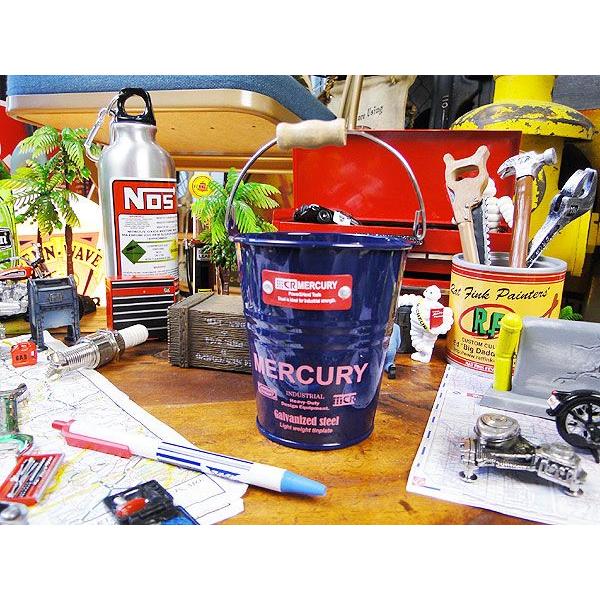 マーキュリーミニバケツ　（ネイビー）　■　アメリカン雑貨　アメリカ雑貨　MERCURY　おしゃれ　男前　生活雑貨　小物入れ　ペンスタンド | MERCURY | 04