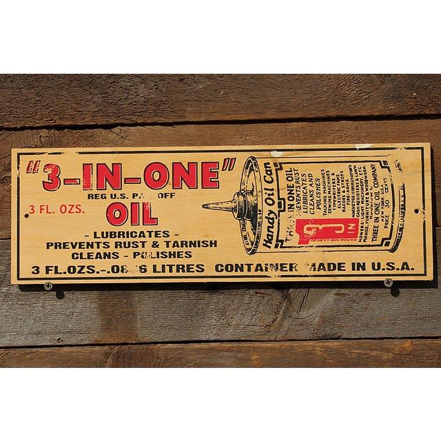 アメリカンガレージ　ミニウッドサイン　（3-IN-ONEオイル）　アメリカ雑貨　アメリカン雑貨　壁掛け　おしゃれな部屋　木製看板 | 