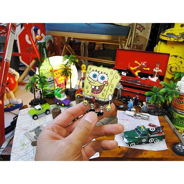 キャラクターワッペン　（スポンジボブ）　アメリカ雑貨　アメリカン雑貨　キャラクター　アメキャラ　アイロン　ミニ　ファッション 爆買 |  | 01