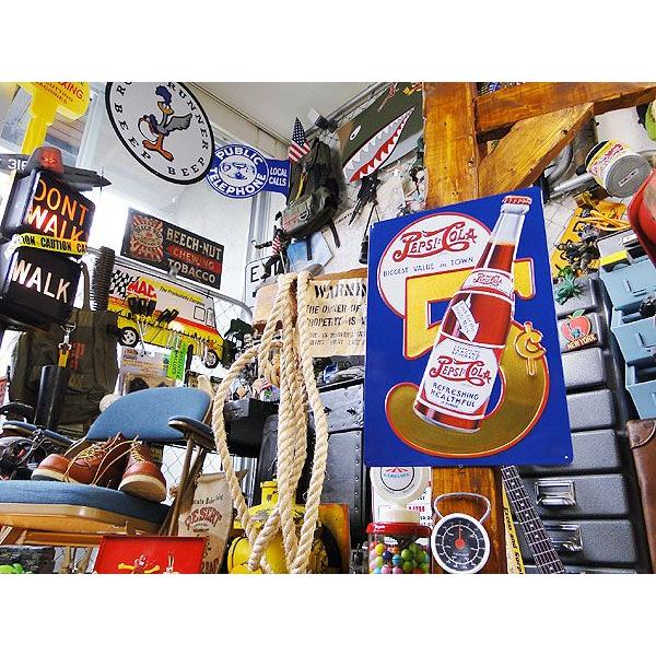 ペプシコーラ ゴールド　5セント　エンボス　ティンサイン アメリカ雑貨 アメリカン雑貨 サインプレート |  | 04