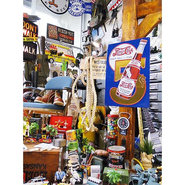 ペプシコーラ ゴールド　5セント　エンボス　ティンサイン アメリカ雑貨 アメリカン雑貨 サインプレート |  | 05