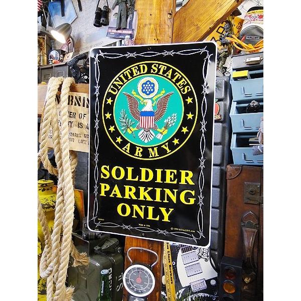 アメリカ ブリキ看板 U.S.アーミーソルジャー専用駐車場　アメリカ雑貨　アメリカン雑貨 | 
