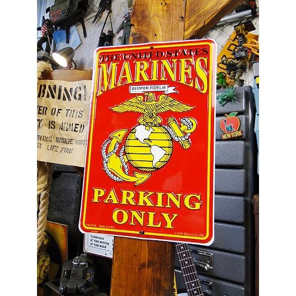 アメリカ ブリキ看板 U.S.マリーン専用駐車場　ミニパーキングサイン 　アメリカ雑貨　アメリカン雑貨 | 