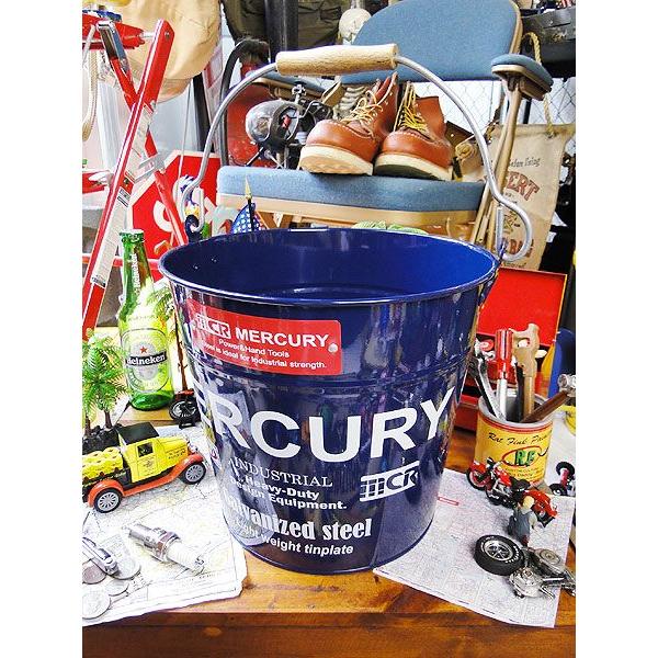 マーキュリーバケツ　（ネイビー）　■ アメリカン雑貨 アメリカ雑貨　MERCURY　おしゃれ　人気　男前　生活雑貨 | アメリカン レトロ