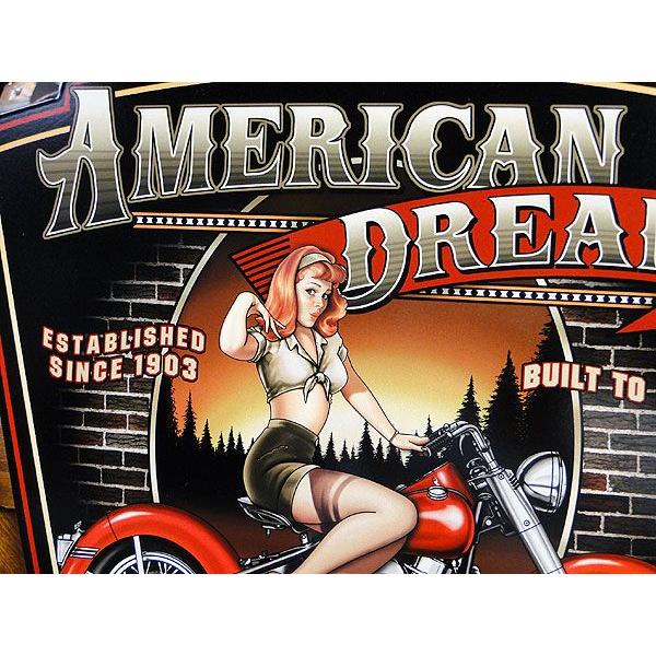 ★稀少な絶盤品★ アメリカンドリーム　U.S.ヘヴィースチールサイン　（シールドシェイプカット）　アメリカン雑貨 アメリカ雑貨 |  | 01