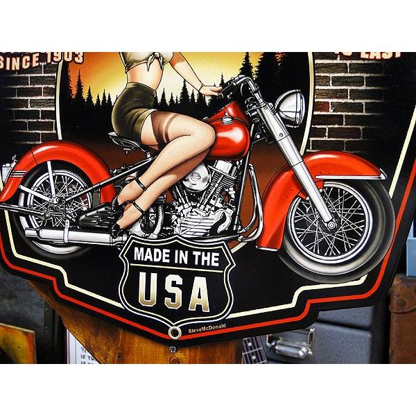 ★稀少な絶盤品★ アメリカンドリーム　U.S.ヘヴィースチールサイン　（シールドシェイプカット）　アメリカン雑貨 アメリカ雑貨 |  | 02
