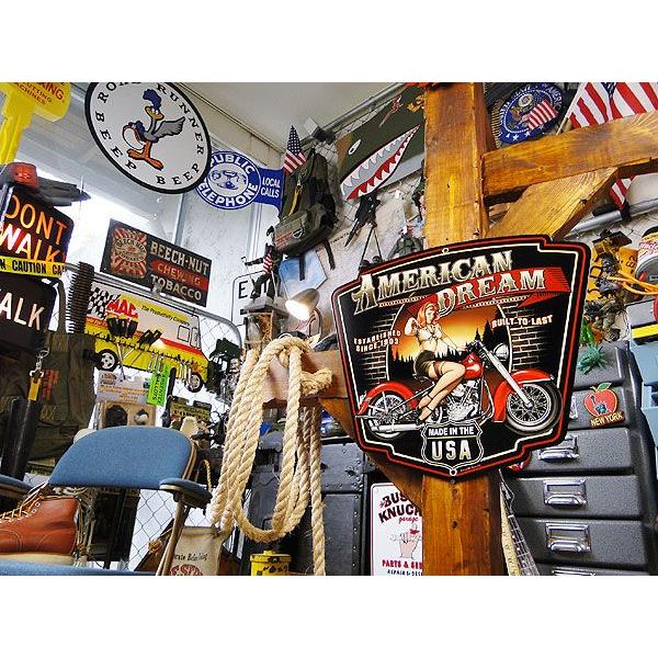 ★稀少な絶盤品★ アメリカンドリーム　U.S.ヘヴィースチールサイン　（シールドシェイプカット）　アメリカン雑貨 アメリカ雑貨 |  | 04