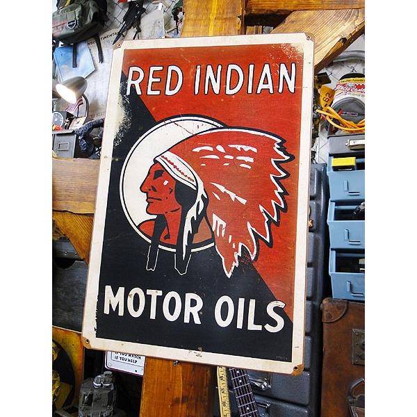 レッドインディアンモーターオイル　U.S.ヘヴィースチールサイン アメリカ雑貨 アメリカン雑貨 壁掛け ブランド | 