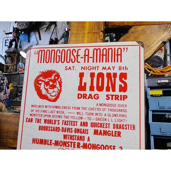 ライオンズ　ドラッグストリップ　U.S.ヘヴィースチールサイン アメリカ雑貨 アメリカン雑貨 |  | 01