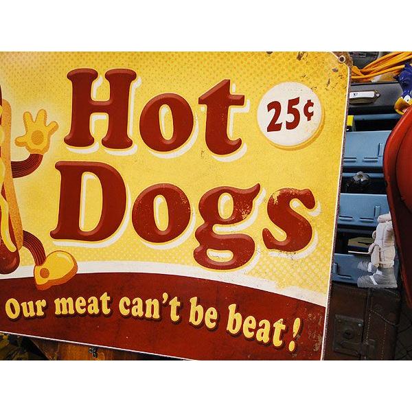 ★稀少な絶盤品★ ファーストフードブラザーズ　U.S.ヘヴィースチールサイン　（ホットドッグ/レクタングル）　アメリカン雑貨　プレート | アメリカン レトロ | 02