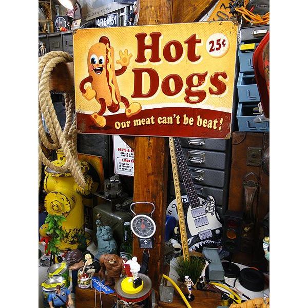 ★稀少な絶盤品★ ファーストフードブラザーズ　U.S.ヘヴィースチールサイン　（ホットドッグ/レクタングル）　アメリカン雑貨　プレート | アメリカン レトロ | 03