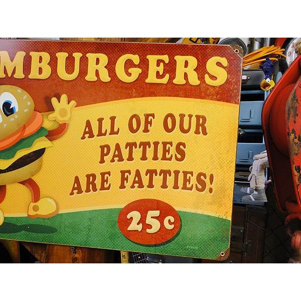 ファーストフードブラザーズ　U.S.ヘヴィースチールサイン　（ハンバーガー/レクタングル）　アメリカン雑貨　サインプレート |  | 02