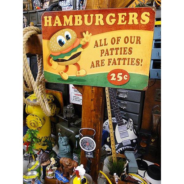 ファーストフードブラザーズ　U.S.ヘヴィースチールサイン　（ハンバーガー/レクタングル）　アメリカン雑貨　サインプレート |  | 03