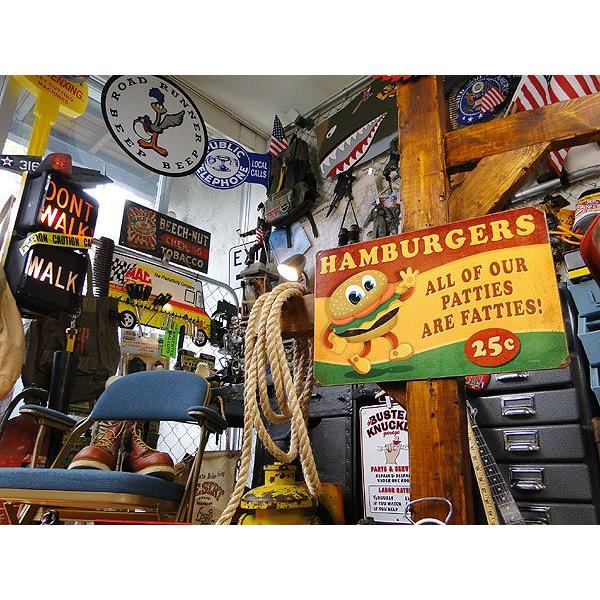 ファーストフードブラザーズ　U.S.ヘヴィースチールサイン　（ハンバーガー/レクタングル）　アメリカン雑貨　サインプレート |  | 04