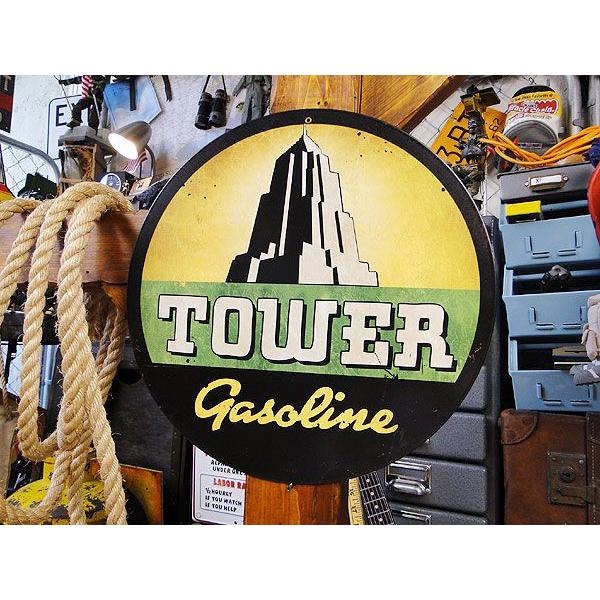アメリカンオイルメーカー　U.S.ヘヴィースチールサイン　（タワーガソリン）　アメリカ雑貨　アメリカン雑貨　インテリア　壁掛け | アメリカン レトロ