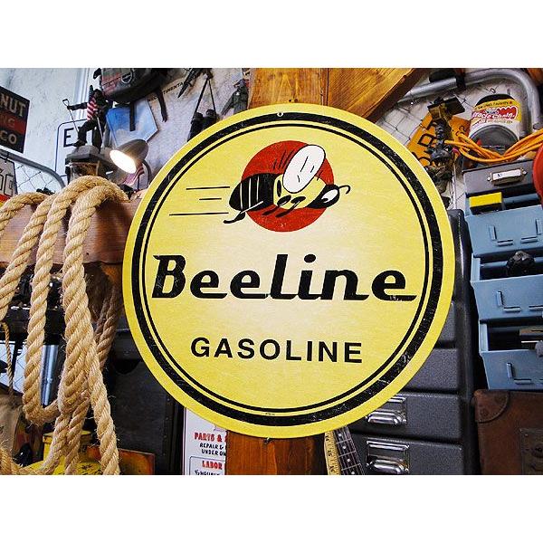 アメリカンオイルメーカー　U.S.ヘヴィースチールサイン　（ビーラインガソリン）　アメリカ雑貨　アメリカン雑貨　インテリア　壁掛け | アメリカン レトロ