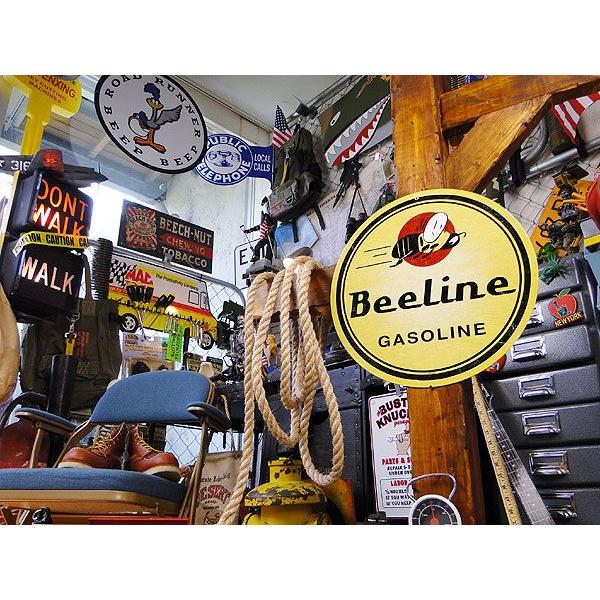 アメリカンオイルメーカー　U.S.ヘヴィースチールサイン　（ビーラインガソリン）　アメリカ雑貨　アメリカン雑貨　インテリア　壁掛け | アメリカン レトロ | 04