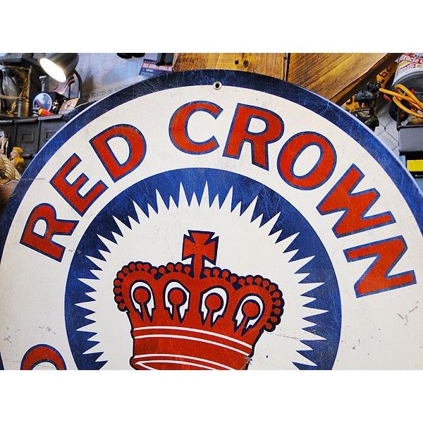 アメリカンオイルメーカー　U.S.ヘヴィースチールサイン　（レッドクラウンガソリン）　アメリカ雑貨　アメリカン雑貨　インテリア | アメリカン レトロ | 01